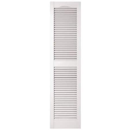 Sleep Ez 010140060001 15 x 60 in. White Vinyl Louvered Shutter Pair SL2671904